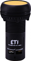 Кнопка монобл. утопл. ECF-11-Y (1NO+1NC, желтая)