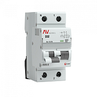 DVA-6 1P+N 32А (D) 100мА (A) 6кА EKF AVERES дифференциальный автомат, арт. rcbo6-1pn-32D-100-a-av