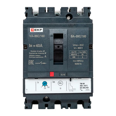 Выключатель автоматический ВА-99C (Compact NS) 160/ 40А 3P 36кА EKF PROxima - фото19