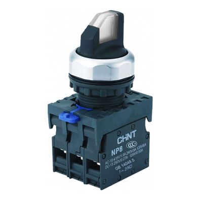 Переключатель подсвет. NP8-01XD/211, 2 полож. фикс., белый, AC110-230В(LED), 1НЗ, IP65 (R) - фото1