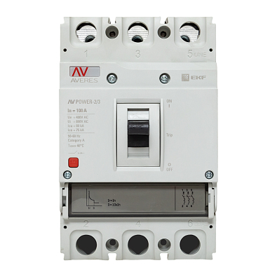 Автоматический выключатель AV POWER-2/3 100А 80kA TR EKF AVERES - фото4