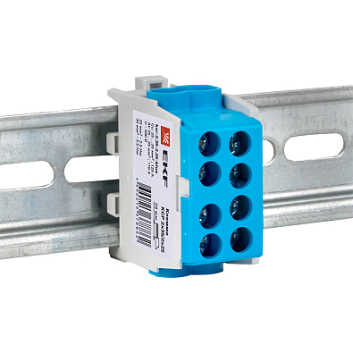 Клемма распределительная КСР с двойным винтом 2x35/2x25 синяя EKF PROxima - фото6