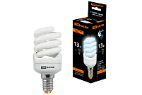 Лампа энергосберегающая КЛЛ-FSТ2-13 Вт-4000 К–Е14 КОМПАКТ (41х95 мм) TDM ELECTRIC