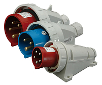 Вилка настенная EPH-6343 IP67 (63A, 400V, 3P+PE)