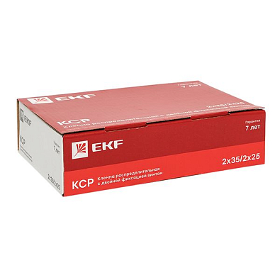 Клемма распределительная КСР с двойным винтом 2x35/2x25 желто-зеленая EKF PROxima - фото22