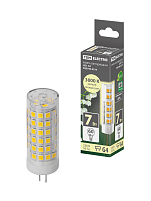 Лампа светодиодная G4-7 Вт-230 В-3000 К, SMD, 18,5x57 мм TDM ELECTRIC
