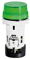 Лампа сигнальная матовая TL02X1 240V AC (зеленая)