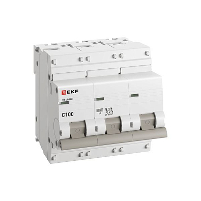 ВА 47-100 3P 100А (C) 10kA EKF PROxima автоматический выключатель, арт. mcb47100-3-100C-pro - фото9