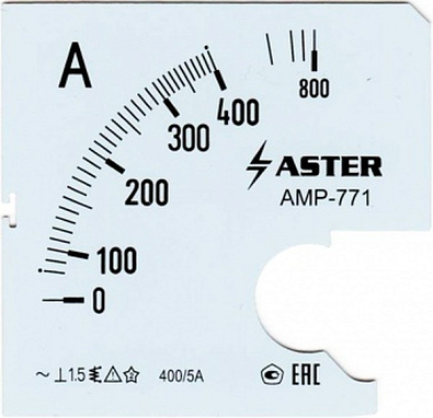 Шкала к амперметру AMP-771 400/5 А - фото1