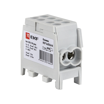Клемма распределительная КСР с двойным винтом 2x25/2x16 серая EKF PROxima - фото10