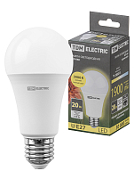 Лампа светодиодная А60 20 Вт, 230 В, 3000 К, E27 TDM ELECTRIC