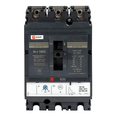 Выключатель автоматический ВА-99C (Compact NS) 100/ 12,5А 3P 36кА EKF PROxima - фото6