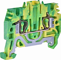 Клемма пружинная заземляющая ESP-HTE.2 (2,5 мм2, желто-зел.)