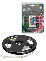 Комплект светодиодной ленты SMD5050-30 LED/м-12 В-7,2 Вт/м-IP65-RGB (3 м), 18 Вт, IR-контроллер TDM ELECTRIC