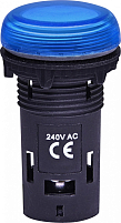 Лампа сигнал. LED матовая ECLI-240A-B 240V AC (синяя)