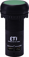 Кнопка монобл. утопл. ECF-11-G (1NO+1NC, зеленая)