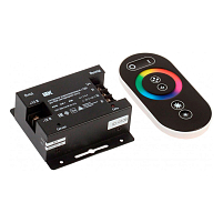 Контроллер с ПДУ радио (черный) RGB 3 канала 12В, 6А, 216Вт 