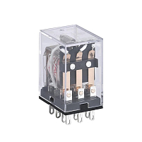 Промежуточное реле JZX-22F(D) 4 конт. с инд. LED 3А 12В DC