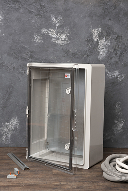 Щит пластиковый с монтажной платой прозр. дверь 500х350х190 мм IP65 EKF PROxima - фото11