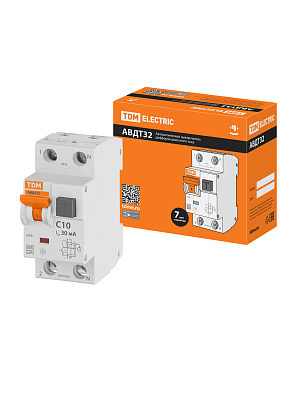 АВДТ 32 С10 30мА TDM ELECTRIC дифференциальный автоматический выключатель - фото1