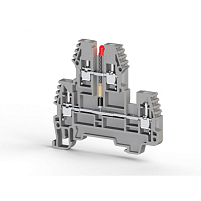 Клеммник 2-х ярусный, 2,5 мм.кв., с индикацией 48 VDC, (серый); PIK2,5 NLD 48VDC