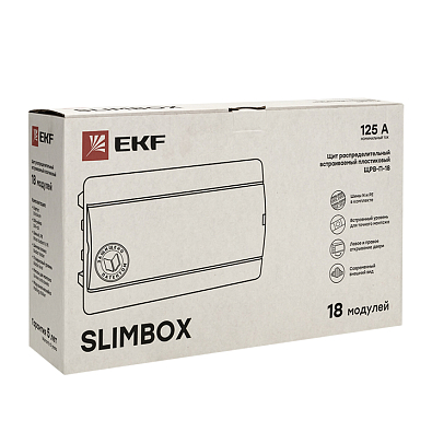 Щит распределительный ЩРВ-П-18 "SlimBox" белая дверца IP41 EKF PROxima - фото7