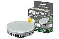 Лампа светодиодная GX53-7 Вт-3000 К TDM ELECTRIC