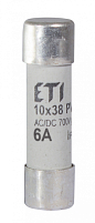 Предохранитель CH 10x38 gR-PV  6A 700V (30kA) цилиндрический