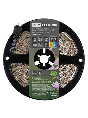 Лента светодиодная SMD5050-60 LED/м-IP20-12 В-14,4 Вт/м-RGB (5 м) блистер TDM ELECTRIC - фото6