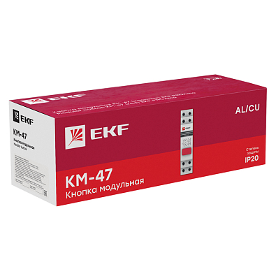 Кнопка модульная КМ-47 (красная) EKF PROxima - фото5