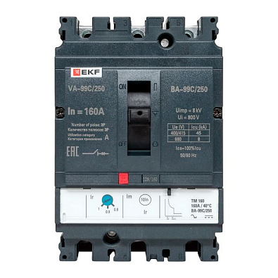 Выключатель автоматический ВА-99C (Compact NS) 250/160А 3P 45кА EKF PROxima - фото16