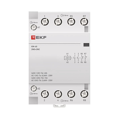 Контактор модульный КМ 40А 2NО+2NC (3 мод.) EKF PROxima - фото29