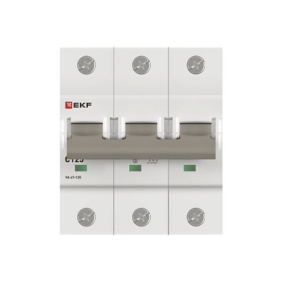 ВА 47-125 3P 125А (C) 15кА EKF PROxima автоматический выключатель, арт. mcb47125-3-125C - фото12