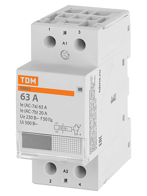 КМ63/2-63 1НО;1НЗ TDM ELECTRIC модульный контактор - фото2