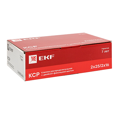 Клемма распределительная КСР с двойным винтом 2x25/2x16 синяя EKF PROxima - фото12
