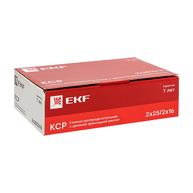 Клемма распределительная КСР с двойным винтом 2x25/2x16 желто-зеленая EKF PROxima - фото12