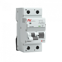 DVA-6 1P+N 6А (C) 100мА (AC) 6кА EKF AVERES дифференциальный автомат, арт. rcbo6-1pn-6C-100-ac-av