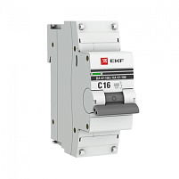 ВА 47-100 1P 16А (C) 10kA EKF PROxima автоматический выключатель, арт. mcb47100-1-16C-pro