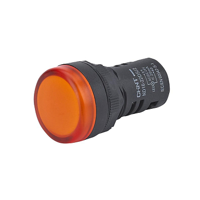 Индикатор ND16-22DS/4C оранжевый, компактный, встр. конденсатор, IP65 АС380В (R) - фото1