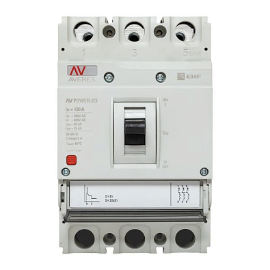 Автоматический выключатель AV POWER-2/3 100А 80kA TR EKF AVERES - фото19