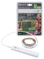 Умная подсветка SMD2835-30LED/m-IP20-5В-2,4Вт-3000 К(1 м), датчик движ., 4хААА TDM ELECTRIC