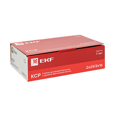 Клемма распределительная КСР с двойным винтом 2x25/2x16 серая EKF PROxima - фото12