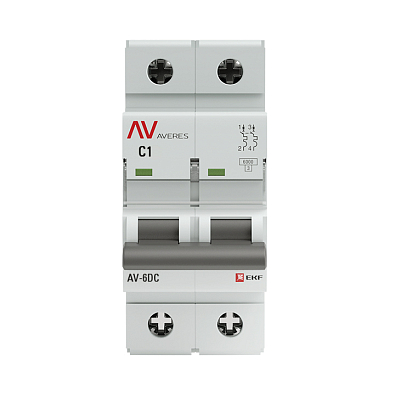 AV-6 DC 2P 1A (C) 6kA EKF AVERES выключатель автоматический, арт. mcb6-DC-2-01C-av - фото4