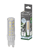 Лампа светодиодная G9-7 Вт-230 В-4000 К, SMD, 17,5x65,5 мм TDM ELECTRIC