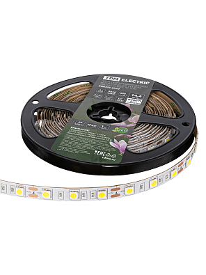 Лента светодиодная SMD5050-60 LED/м-IP20-12 В-14,4 Вт/м-6000 К (5 м) блистер TDM ELECTRIC - фото2