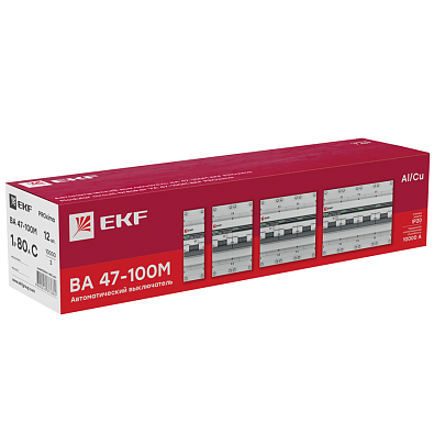 ВА 47-100M 2P 100А (D) 10kA EKF PROxima автоматический выключатель, арт. mcb47100m-2-100D-pro - фото9