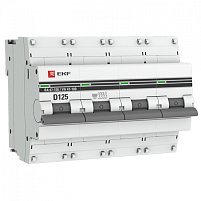 ВА 47-100 4P 125А (D) 10kA EKF PROxima автоматический выключатель, арт. mcb47100-4-125D-pro