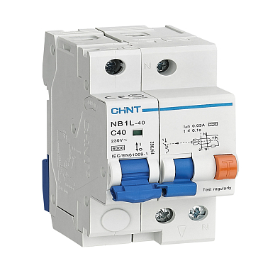 Диф. автомат NB1L 1P+N C16 30mA тип AС 6kA (36mm) (R) - фото1