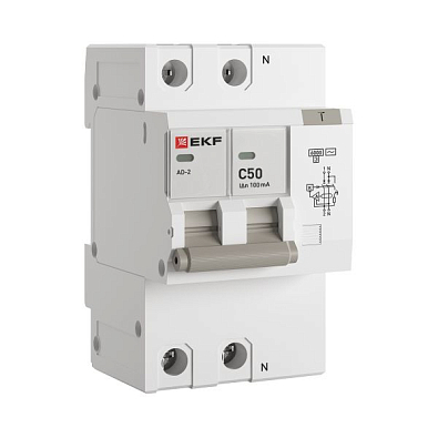 Дифференциальный автомат АД-2 50А/100мА (хар. C, AC, электронный) 6кА EKF PROxima - фото7