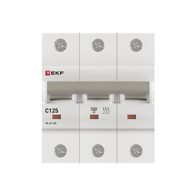 ВА 47-125 3P 125А (C) 15кА EKF PROxima автоматический выключатель, арт. mcb47125-3-125C - фото10